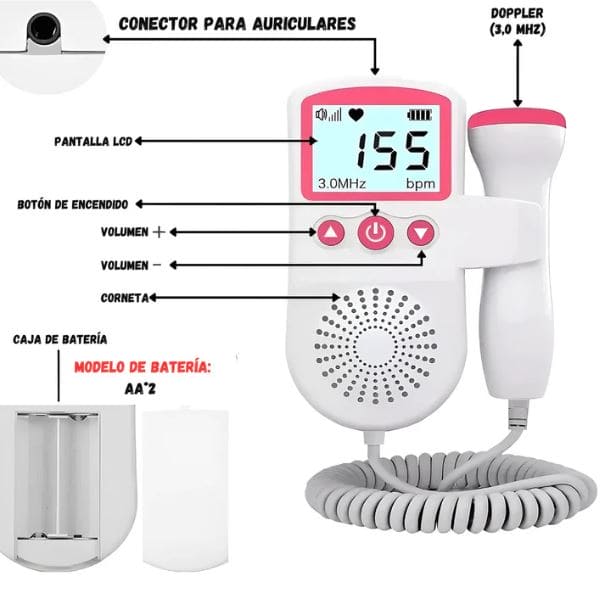 DopplerPocket® Escucha tu bebé en casa