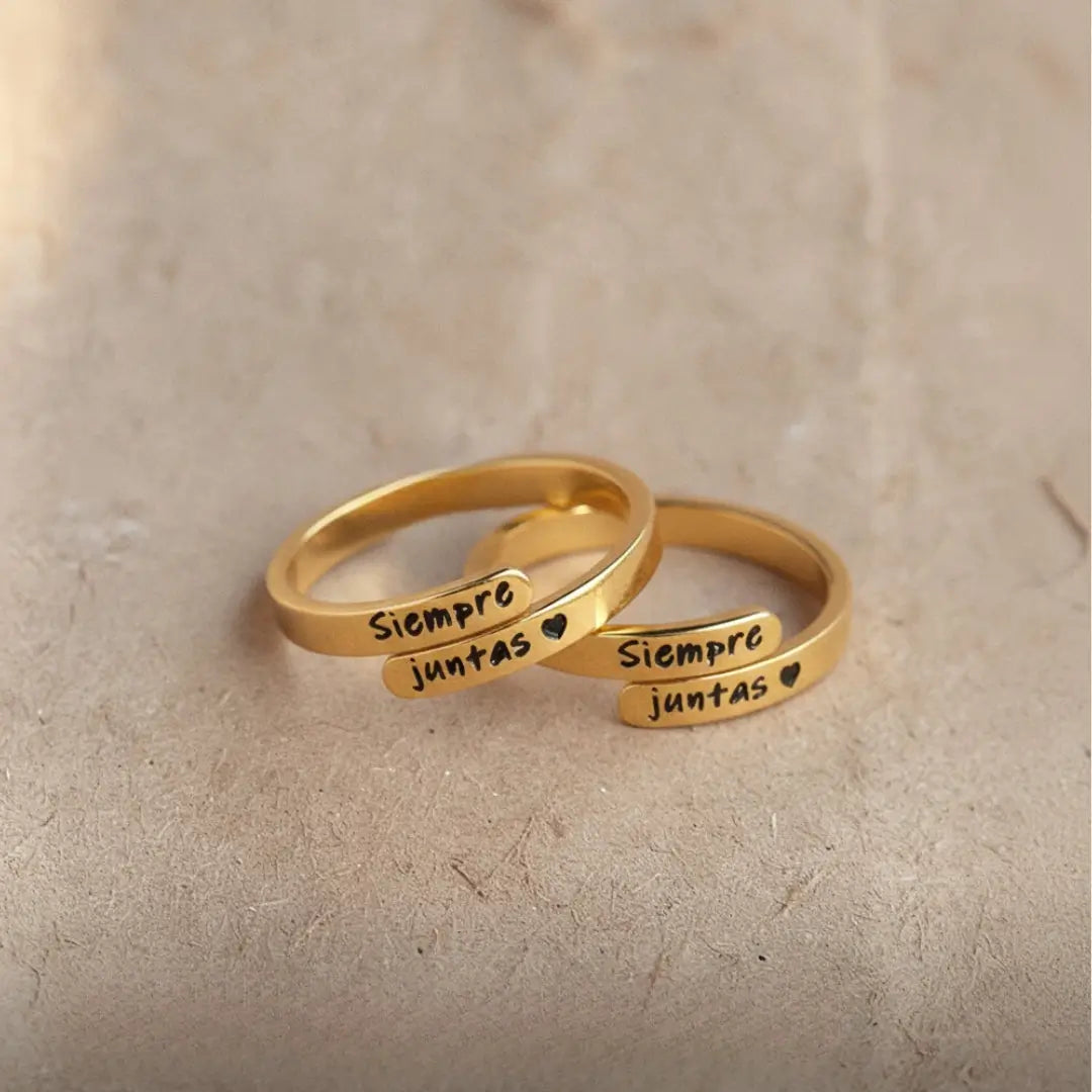 2 anillos "Siempre juntas"