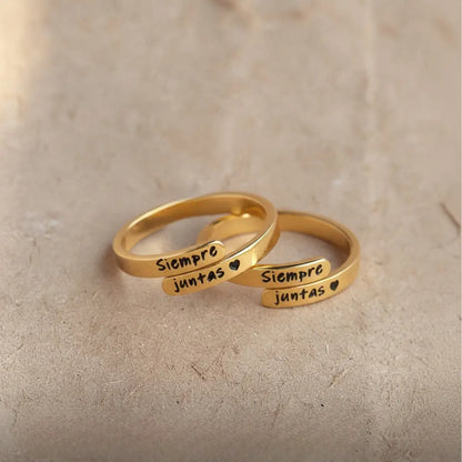 2 anillos "Siempre juntas"