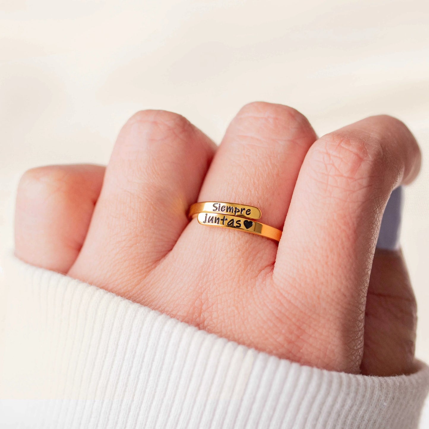 2 anillos "Siempre juntas"
