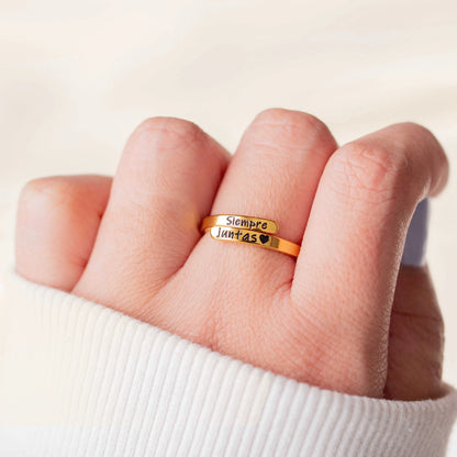 2 anillos "Siempre juntas"