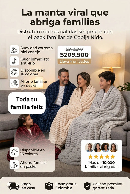 CobijaNido® Abriga a toda tu familia con la manta más viral de internet