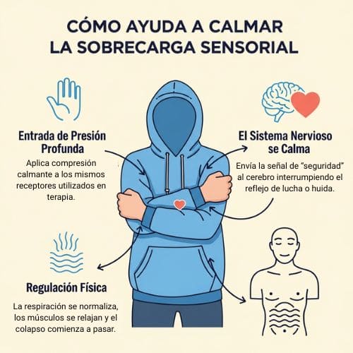 La sudadera calmante Nice Calm™ apoyo sensorial en cada abrigo