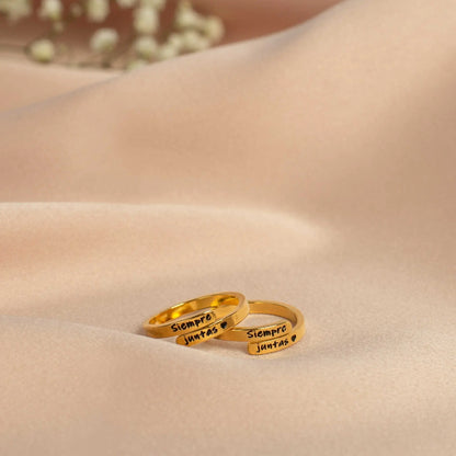 2 anillos "Siempre juntas"
