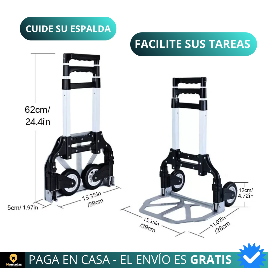 Carretilla plegable transporte hasta 80Kg