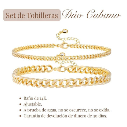 Set de Tobilleras Dúo Cubano