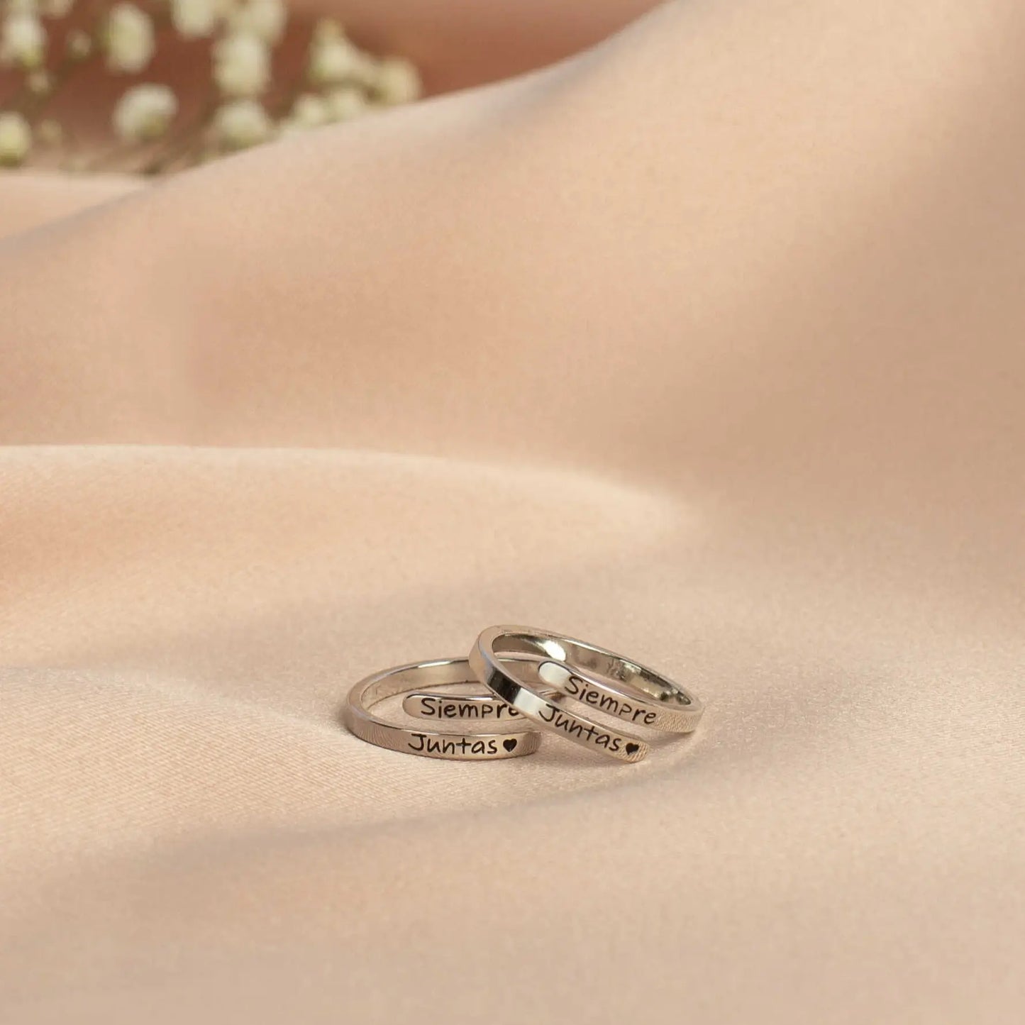 2 anillos "Siempre juntas"