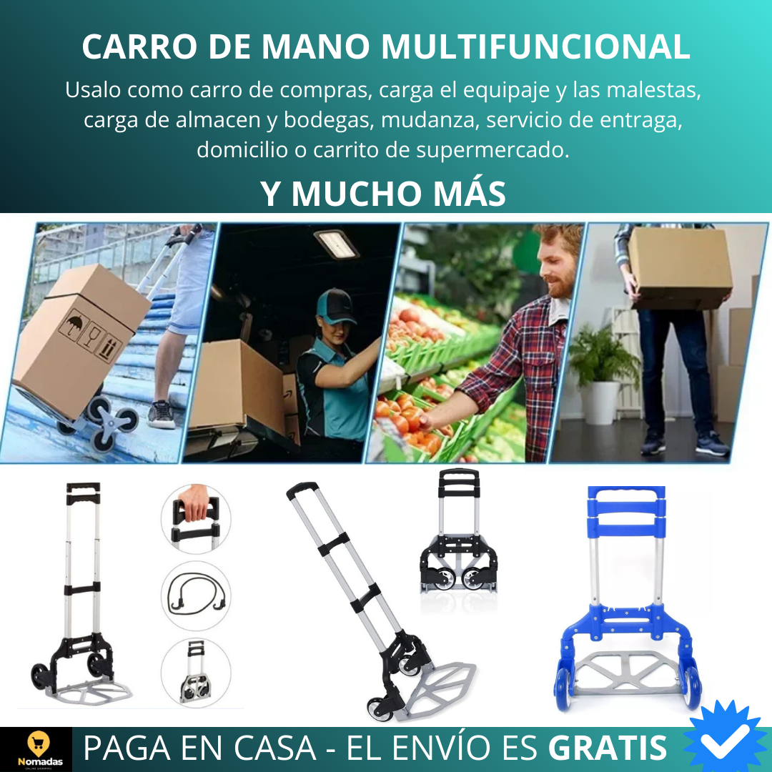 Carretilla plegable transporte hasta 80Kg