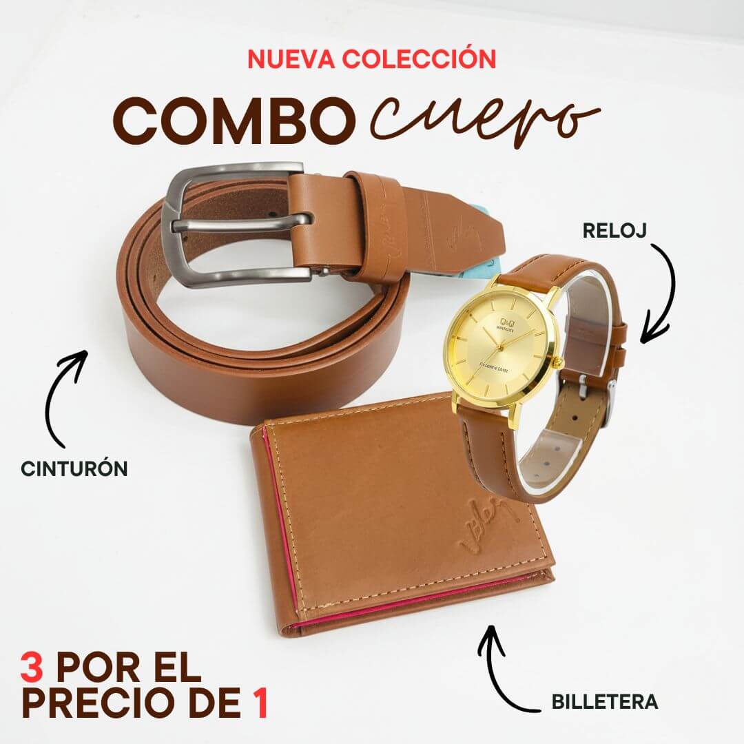 Kit Caballero Premium Cuero Genuino - El Regalo que Él Sí Va a Usar
