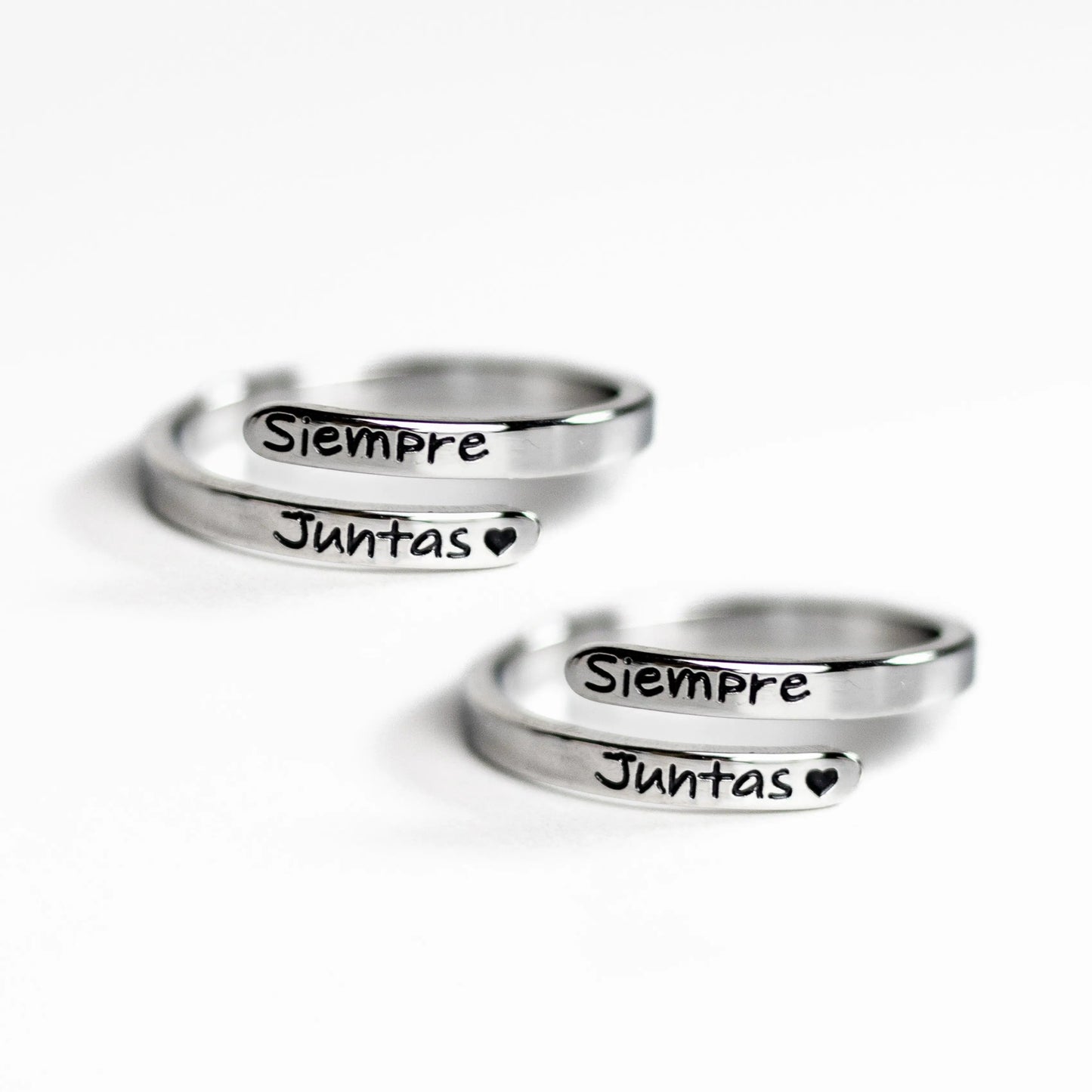 2 anillos "Siempre juntas"