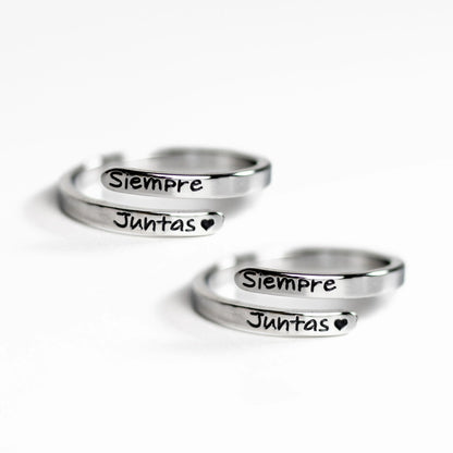 2 anillos "Siempre juntas"