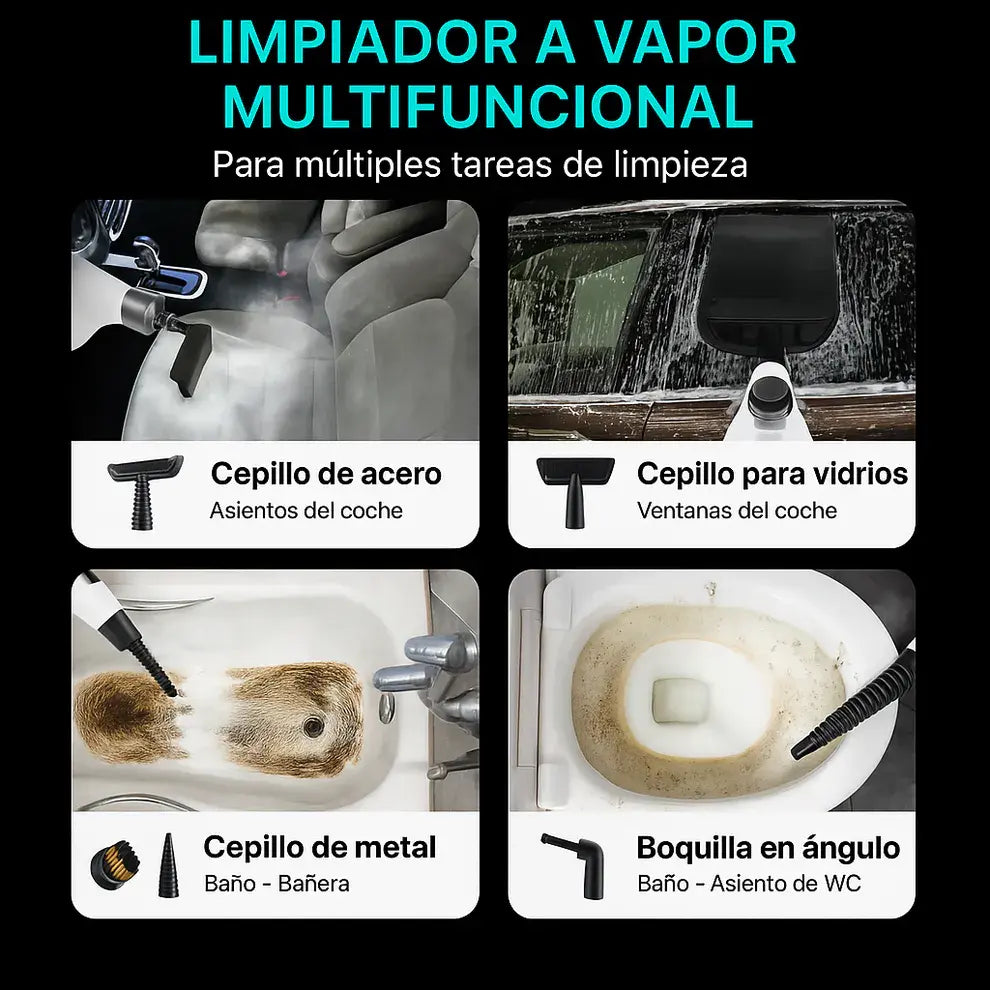 VaporKing 360: Limpieza total, rápida y sin químicos.