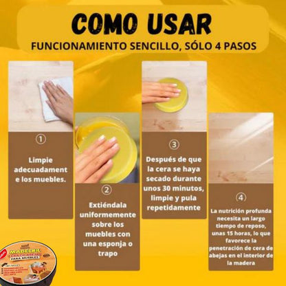 2x1 Cera restauradora para Muebles y Tapicerías l Beewax MadeCril™