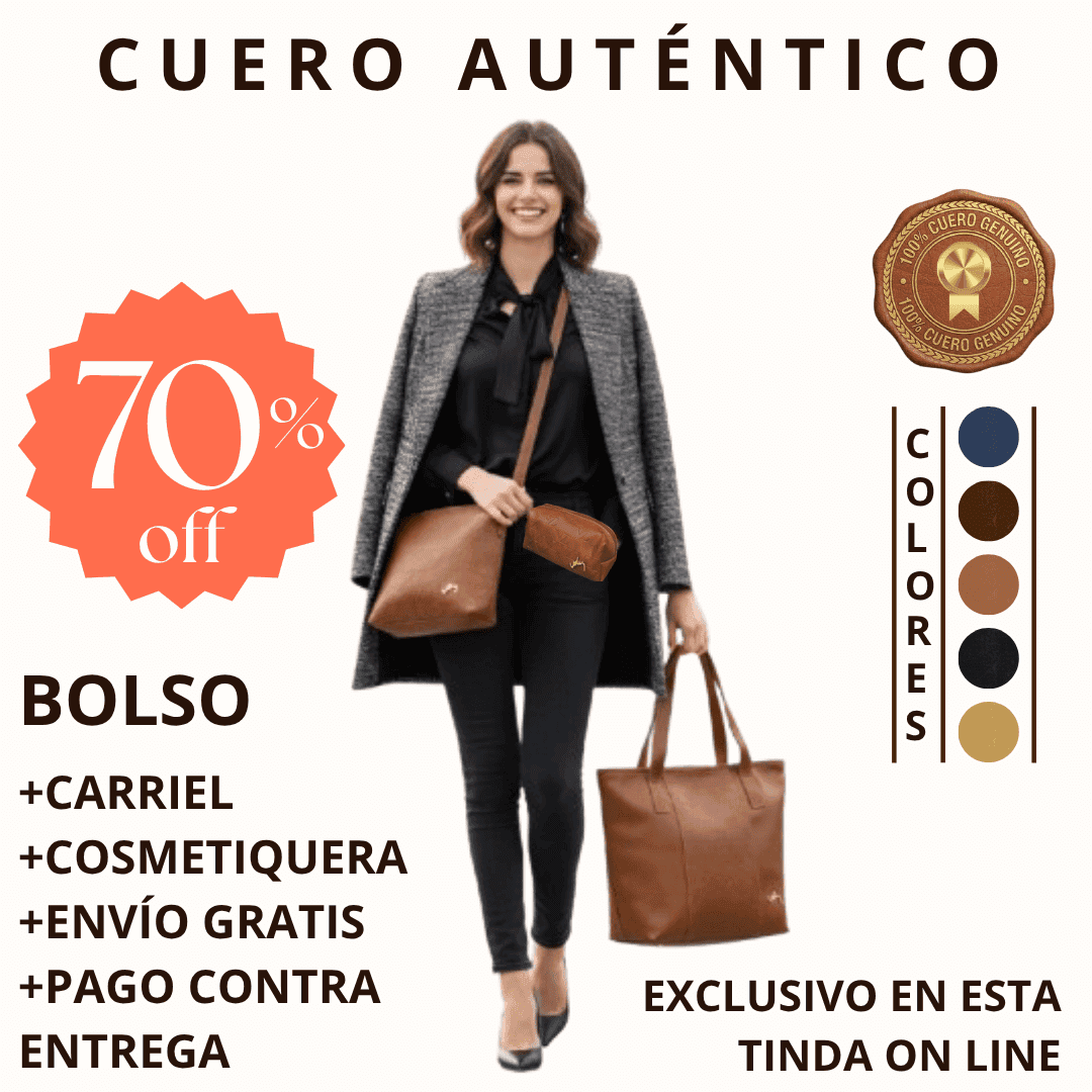 TRIO CUERO VLZ EN CUERO 100% AUTÉNTICO