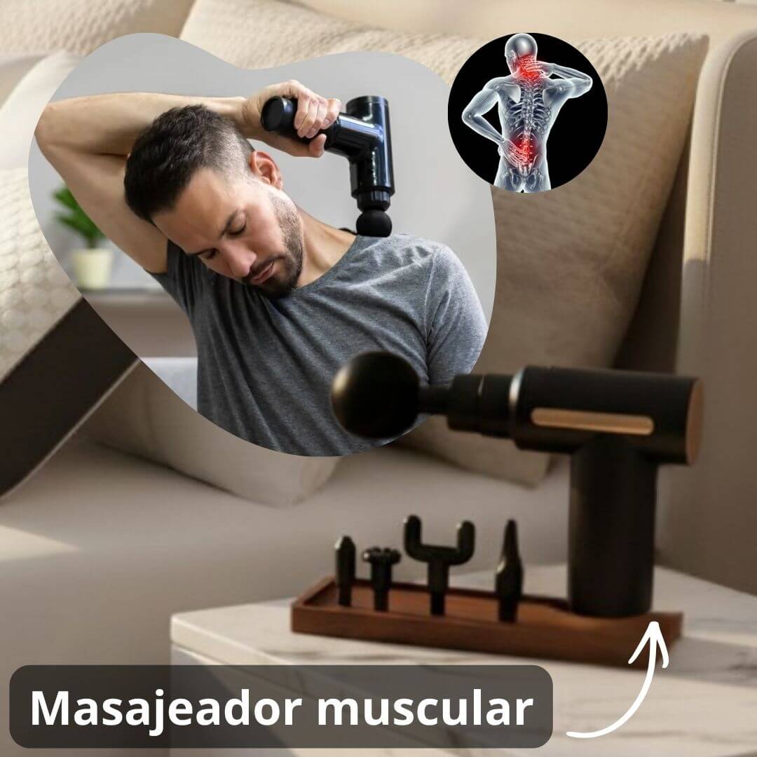 Combo Descanso - Cojín lumbopelvico + Almohada cervical + Masajeador muscular