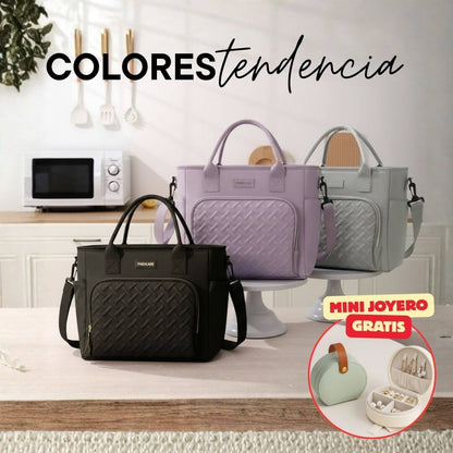 Bolso 2 en 1 Elegante con Compartimento Térmico + JOYERO MINI DE REGALO