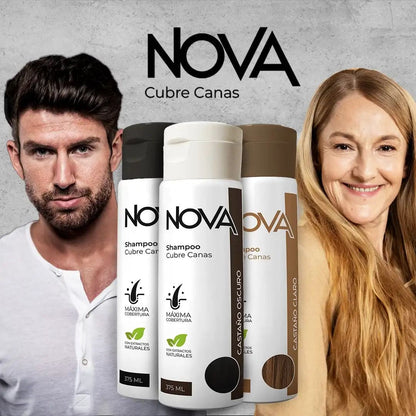 Nova™ Shampoo de Tinte Instantaneo + Adios a las Canas
