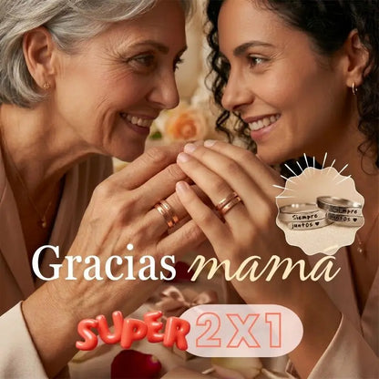 2 anillos "Siempre juntas"