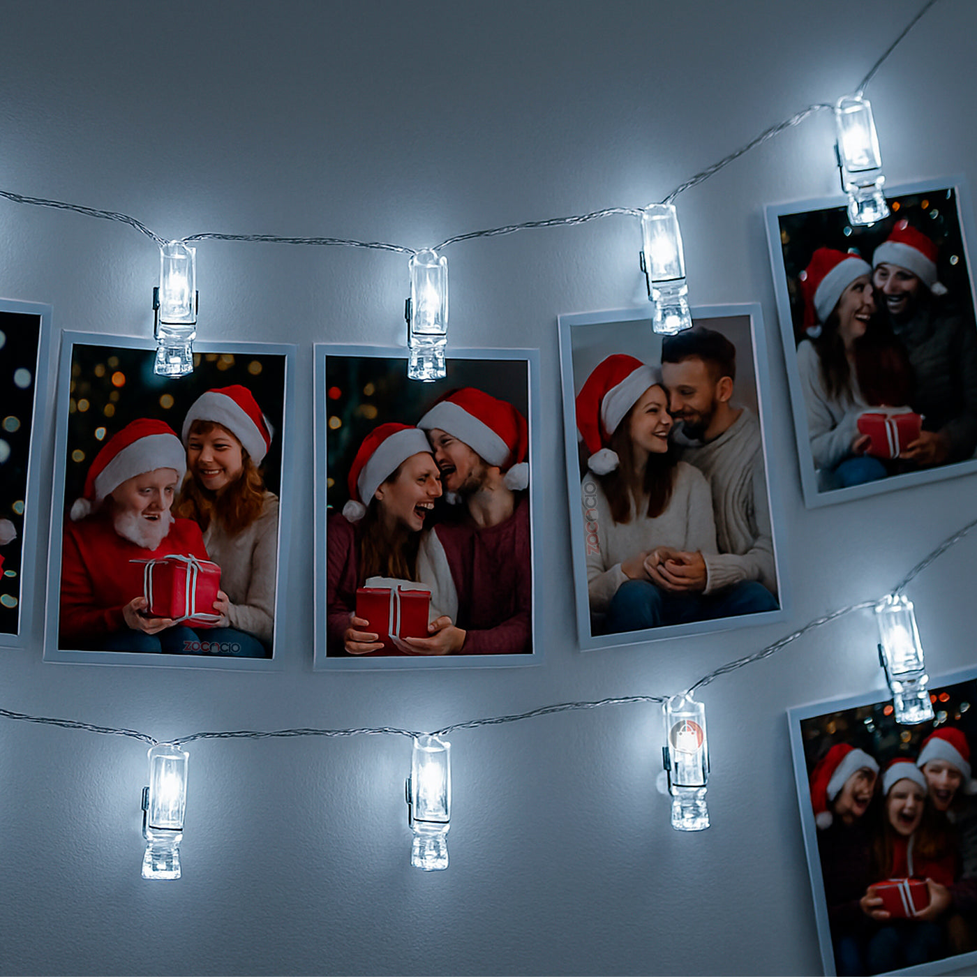 Aros LED Navideños + Clips Luminosos de Regalo 🎁