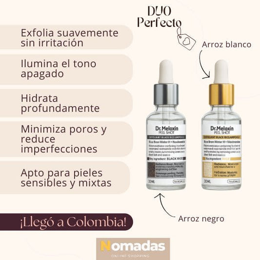 Duo Dr Melaxin - Ampollas exfoliantes de arroz