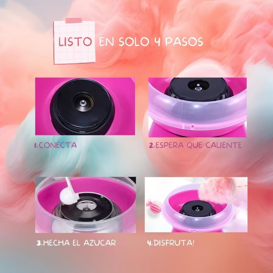 Algodonera de Azúcar para El Hogar: Prepara Momentos Mágicos y Nubes Inolvidables en Solo 3 Minutos 🍭✨