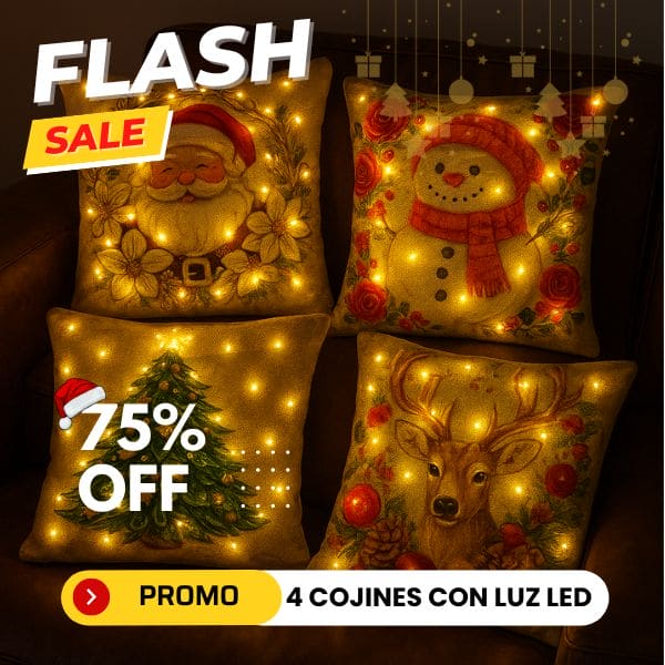 ✨ Los únicos cojines navideños que iluminan tu hogar con luces LED cálidas ✨