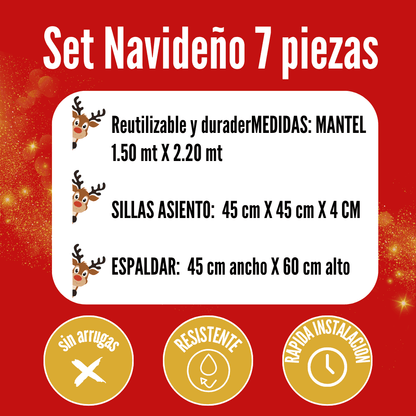 Set Navideño 7 piezas Mágico — tu mesa, el corazón de la Navidad