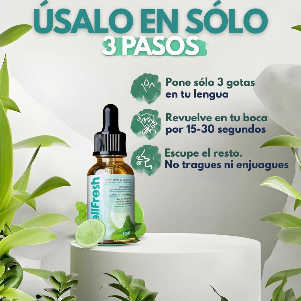 2x1 Well Fresh™ – Gotas naturales para el mal aliento