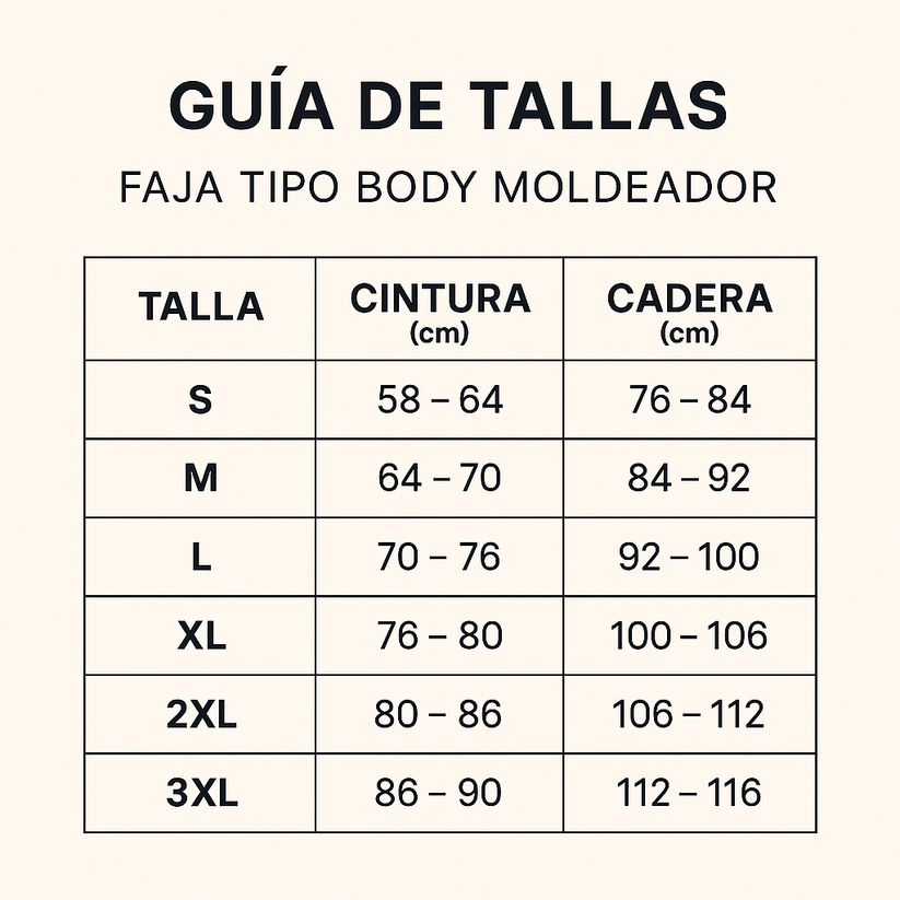 2x1 Body moldeador tipo Reloj de Arena- ORYON