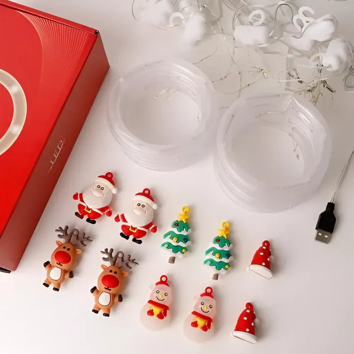 Aros LED Navideños + Clips Luminosos de Regalo 🎁