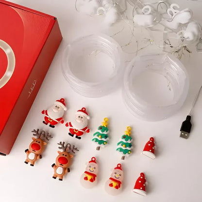 Aros LED Navideños + Clips Luminosos de Regalo 🎁